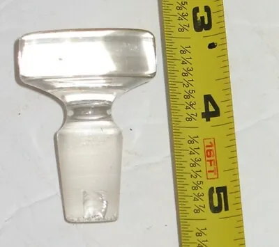 Vintage Clear Glass Or Crystal Painted Flower Top Bottle Stopper ONLY #9 • $5