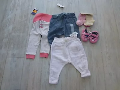 Girls Baby Bundle Gap Next 3-6 M Trousersjeanssockscat Shoes Bnwt  • £9.99