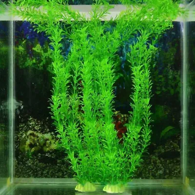 $4.62 • Buy 12  Long Water Grass Artificial Plant Plastic Ornament Fish Tank Aquarium DeYUS*