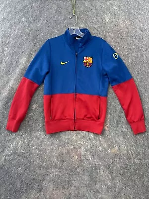 FC Barcelona Nike Track Jacket Sz S Full Zip Red Training Top Suit Football • $39.99