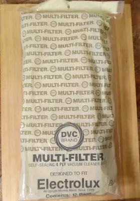 $12.99 • Buy DVC Electrolux Upright Vacuum Cleaner Bag STYLE U 12 Bags 4-Ply NIP