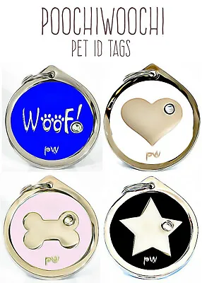 Pet Id Tag Engraved Personalised Dog Tag Pet Identity Tags & Discs For Collars • £6.99