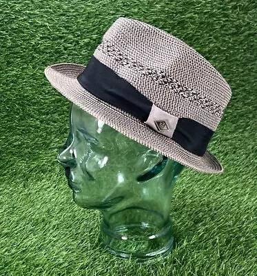 Goorin Bros Fedora Hat Size Medium Grey Braided 600-9664 Vtg • $33.95