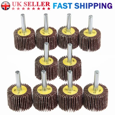 £8.96 • Buy 10/20Pcs Flap Wheel Sanding Sandpaper 80 Grit Polish Disc For Rotary Tool