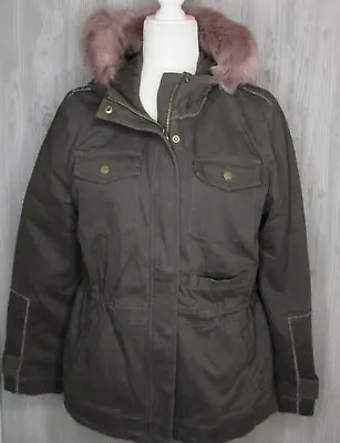 Ugg Convertible Field Jodie Women's Parka Olive Jacket W/Toscana Hood 1018752 L • $199.99