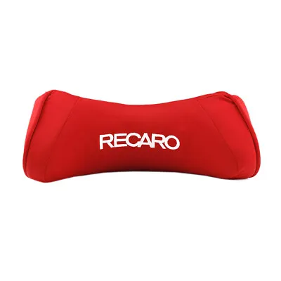 $21.50 • Buy 1pcs Red RECARO Memory Cotton Pillow Seat Support Headrest Cushion Neck Rest