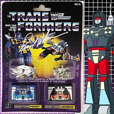 Transformers G1 Walmart Reissue Frenzy & Laserbeak MOSC Signed Frank Welker JSA • $425