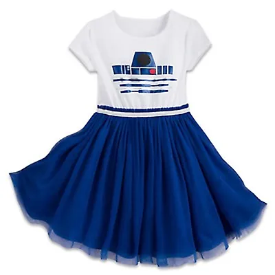 Disney Store Parks R2-D2 Girl Tutu Dress Up Kids Costume Star Wars Force Droid • $44.95