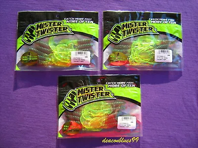 MIster Twister 4  Curly Tail Grub - Christmas Lights - 3 Packs • $12.99