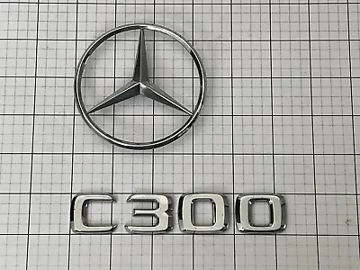 Mercedes Benz W203 C300 Trunk Star Emblem Badge Logo Set OEM Factory Genuine • $26.95