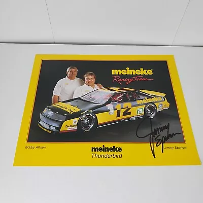 NASCAR Jimmie Spencer Meineke Racing Ford Thunderbird Signed Photo Autographed • $9.99