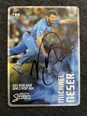 $1.49 • Buy Michael Neser Signed Adelaide Strikers 2014 KFC Big Bash BBL T20 Cricket