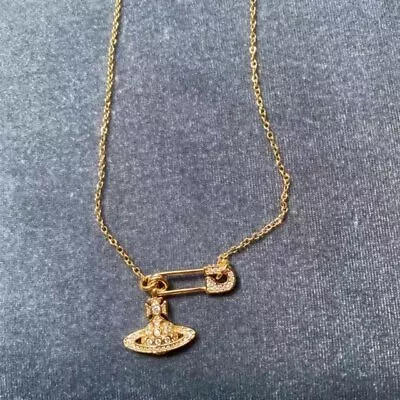 Vivienne Westwood Gold Saturn Clip Pendant Necklace NO BOX • $39.99