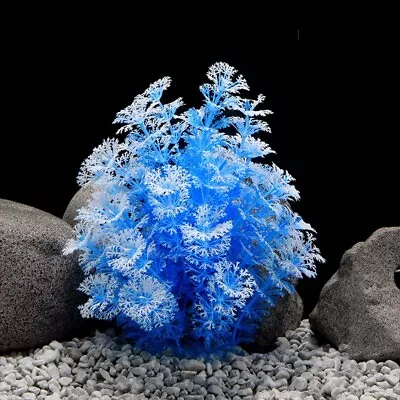 Artificial Fake Plants Plastic Water Grass Fish Tank Aquarium Ornament Decor  • £9.59