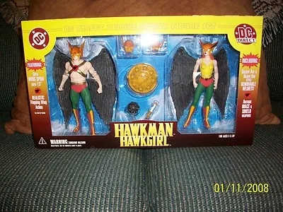 $100 • Buy DC Direct Silver Age Hawkman And Hawkgirl Gift Set