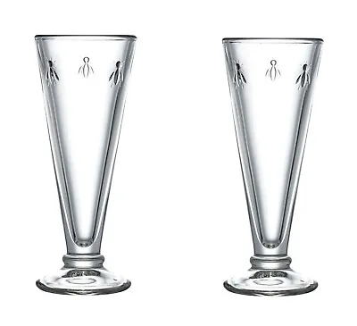 La Rochere Set Of 2 Bee Champagne Flutes 15cl Decorated Bee Design 15ml Free P&P • £16.49