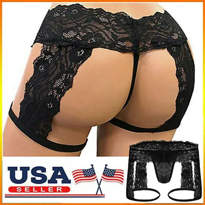 $9.59 • Buy Mens Lace Lingerie Thongs G-String Sexy Sissy Pouch Panties Underwear Briefs