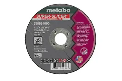 Metabo 6In X 0.045In X 7/8In A60Xp Superslicer Wheel • $5.99