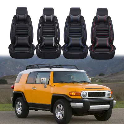 For Toyota FJ Cruiser Car 5 Seat Covers PU Front & Rear Deluxe Leather Protector • $169.22