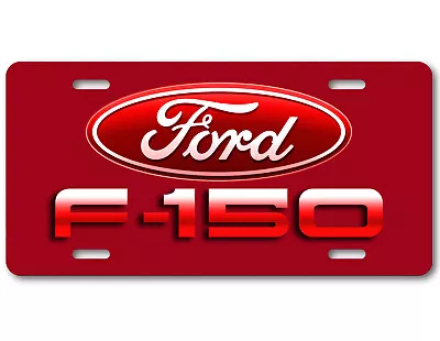 Ford Mustang Art Red F150 Look Aluminum Vanity License Plate Tag Car Truck • $16.60