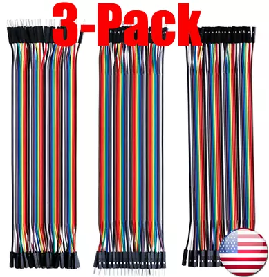 (1X/3X)40 PCS10/20/30CM MM MF FF Dupont Wire Jumper Cable Arduino Breadboard • $2.99