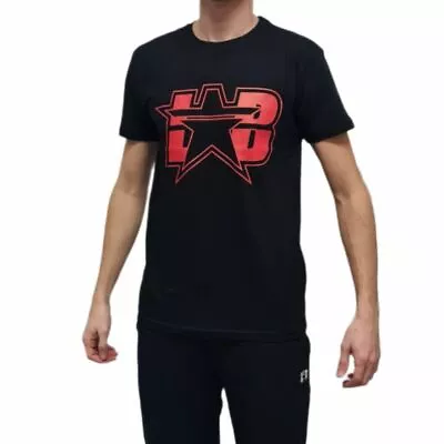 Lab84 T-Shirt Short Sleeve Crew-Neck S22 TSHM8110 Black Red • $22.31