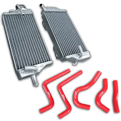 For 2004 04 HONDA CR 125 R CR125R CR125 Aluminum Radiator & Red Hose • $102.90