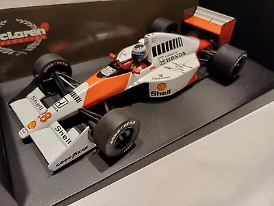 Coa Signed Minichamps Mp4/5b Honda Mclaren Gerhard Berger 1:18 Rare • £175