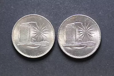 Malaysia 1971 - 2 X 1 Ringgit Copper-Nickel Coin ( SC142 ) • $22