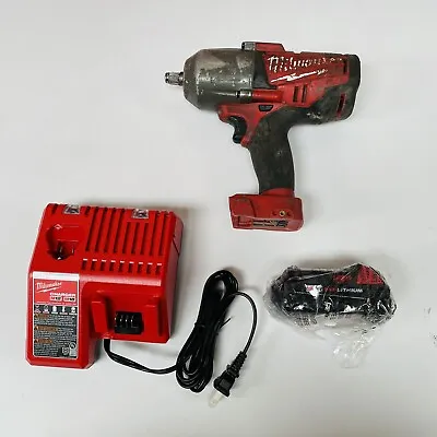 Milwaukee M18 FUEL 2763-20 High Torque 1/2  Impact Wrench W/ Charger And Battery • $214.99