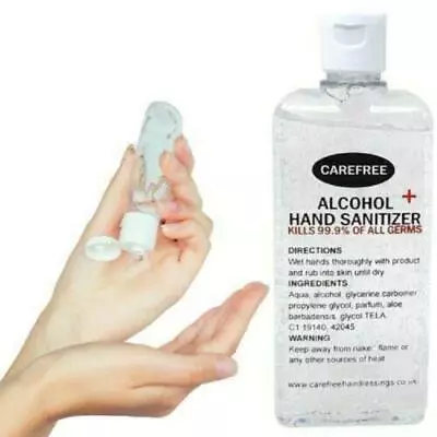 Pocket Size Hand Sanitizer Gel Kills 99.9% Bacteria With 70% Alcohol 100 -250ml • £1.49