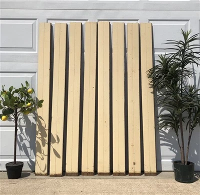 $188 • Buy 8 Reclaimed Wainscoting Bead Board Pieces, Architectural Salvage Vintage A28