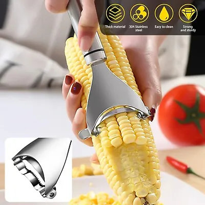 Stainless Steel Corn Cob Peeler Stripper Remover Kitchen Cutter Thresher Tool US • $4.49
