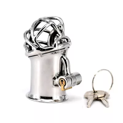 Stainless Steel Male Chastity Device Puncture Cage Men Metal Piercing Hook CC163 • $35.33