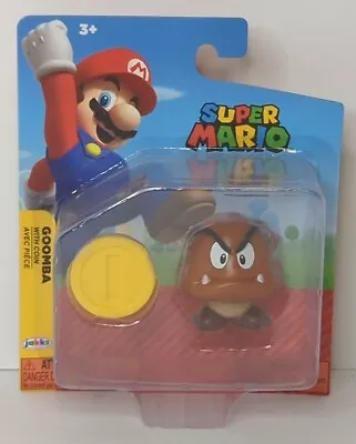 Super Mario: Goomba Figure With Coin - 2.5  Figure Jakks  Pacific NEW 2021 • $6.99