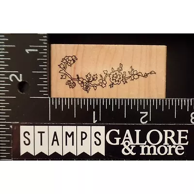 Club Scrap Rubber Stamps DAINTY GARDEN FLOWERS BRANCH ABSTRACT MIXED MEDIA #T23 • $3.19