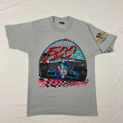 Vtg 80s Indianapolis 500 1989 T Shirt Adult Medium Screen Stars Gray • $20.39