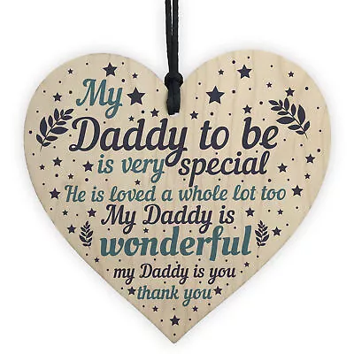 Fathers Day New Daddy Dad To Be Gift Baby Shower Pregnancy Gift Handmade Heart  • £3.99