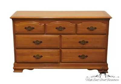 HIGH END Solid Hard Rock Maple Colonial Early American 54  Double Dresser • $774.99