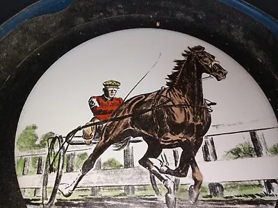 Trotting STANDARDBRED Horse VINTAGE Plate W/ Velour? 1950s • $9.99