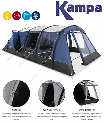 PACKAGE DEAL Kampa Croyde 6 AIR 6 Berth Person Man Inflatable Tent 9120001252 • £799.99