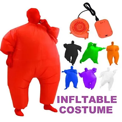 Fan Operated Inflatable Suit Sumo Dress Fancy Chub Fat Masked Party Costume AU • $43.99