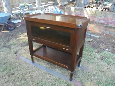 $390 • Buy Antique Australian Wooden Cedar Tea Trolley Bar Cabinet