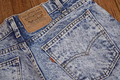 Vintage Levi’s Acid Wash Orange Tab Jeans Baggy Denim Men’s 36x30 Made In USA • $74.99