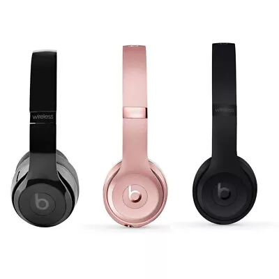 Beats By Dr. Dre Solo3 Wireless On-Ear Headphones Rose Gold Matte/Gloss Black-[ • $269.99
