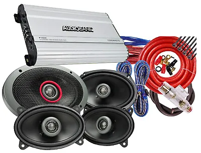 4x MB Quart 4x6  + 6x9  Premium Speaker +Audiobank 1000W 4CH Car Amplifier + Kit • $139.99