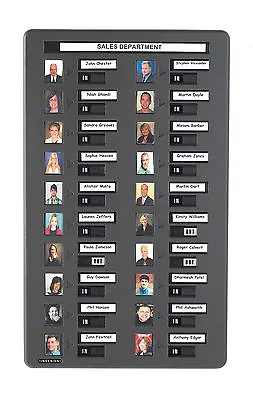 £149 • Buy Staff Photo In Out Attendance / Fire Drill Board With 20 Names
