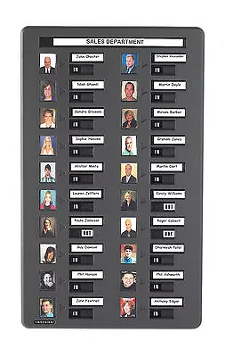 Staff Photo In Out Attendance / Fire Drill Board With 20 Names • £149