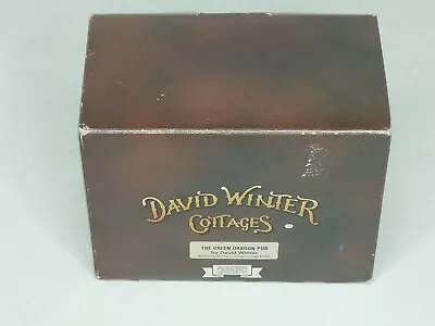 David Winter Cottages Collection The Green Dragon Pub 1983 COA Great Britain • $13.95
