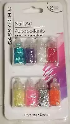 Nail Art 8 Mini Bottles Of Manicure Micro Beads (LOC TUB L-52) • $9.99